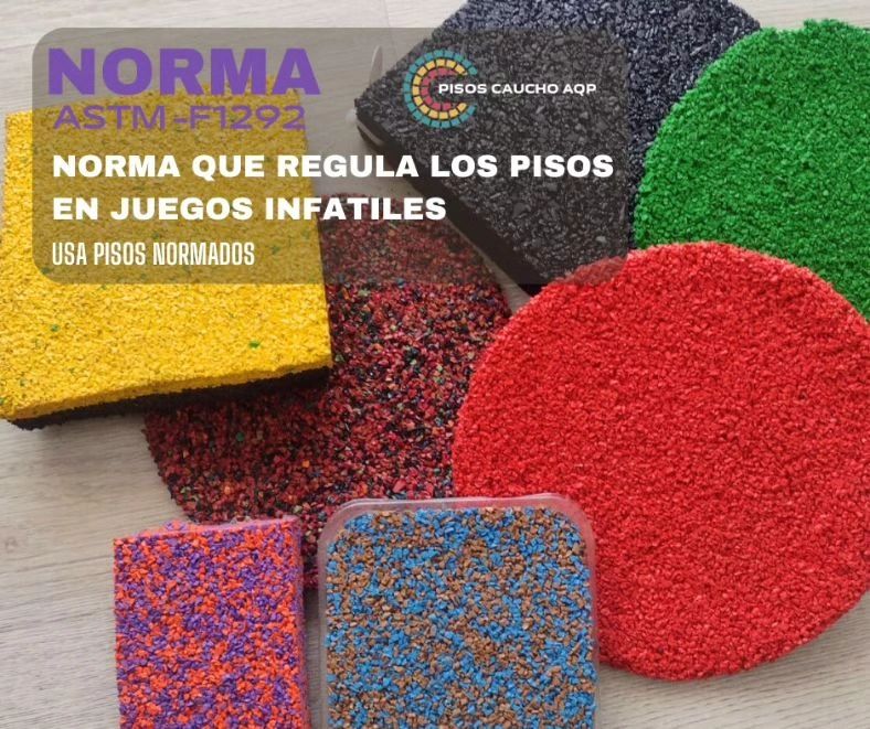 Instalación de piso de caucho en parque infantil